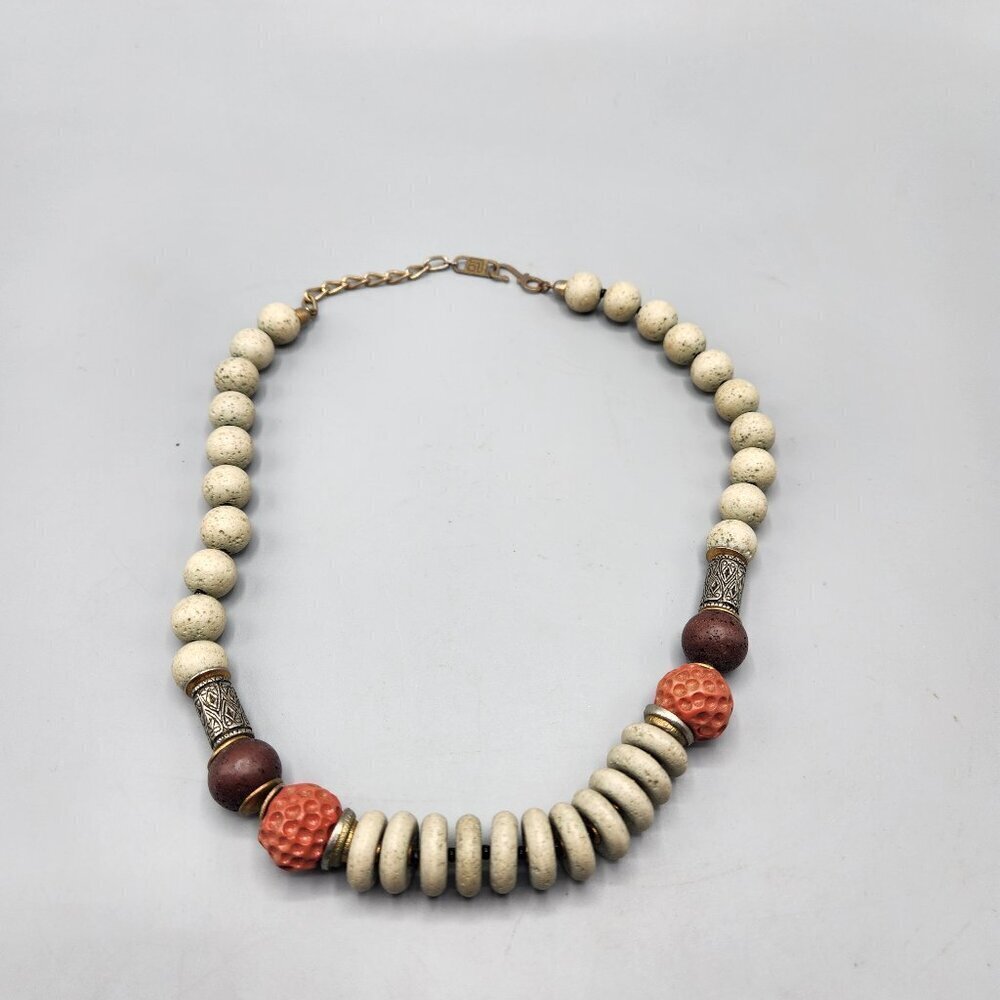 Trade Bead Ethnic Boho Necklace Made in Italy
